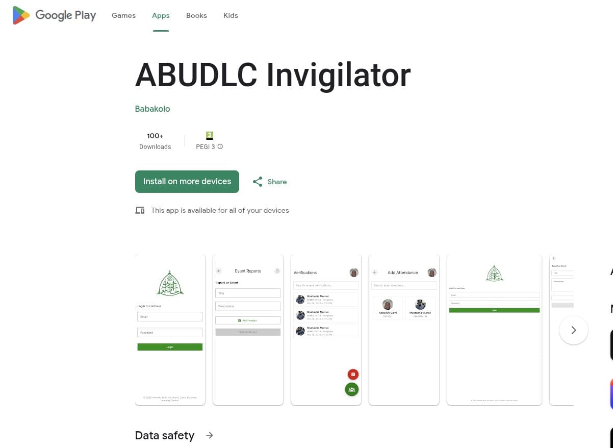ABUDLC Invigilation (Mobile)